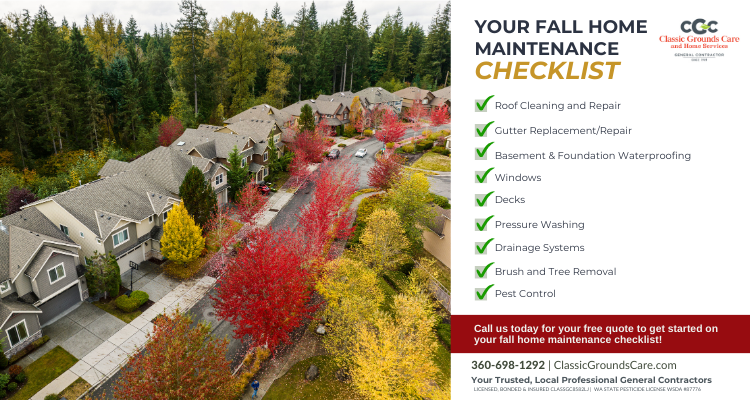 Classic Grounds Care and Home Services Your Fall Maintenance checklist